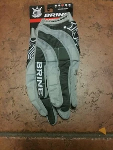 BRINE DYNASTY WOMEN'S LACROSSE GLOVES WGLDY5 GREY MEDIUM - Picture 1 of 2