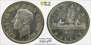 Canada 1947 ML Maple Leaf PCGS AU Details - Picture 1 of 3