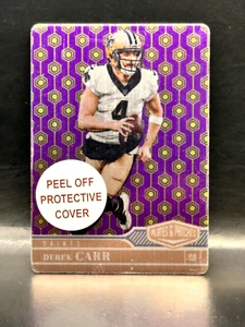 2023 Panini Plates & Patches Derek Carr #26/35 Metal #70 Football Card - Picture 1 of 2