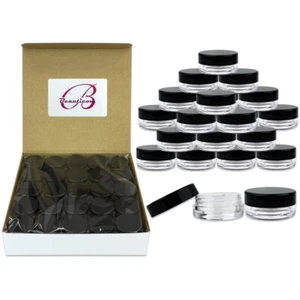 200 Pieces 3 Gram/3ML Plastic Makeup Cosmetic Lotion Salve Sample Jar Containers - Picture 1 of 9