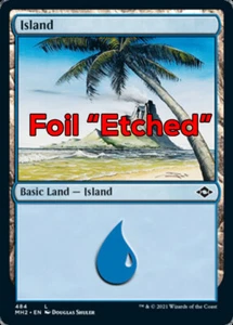 MTG ISLAND 484 FOIL EXC - ISOLA - MH2 EXTRA ETCHED EN - MAGIC - Picture 1 of 1