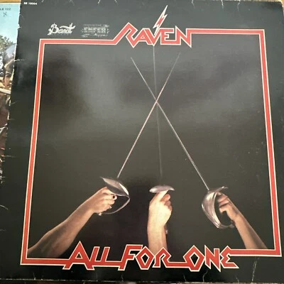 12" RAVEN  All For One  LP  Rock Until Wiped Inferno Stay Hard Mad  UDO ACCEPT - Photo 1/4