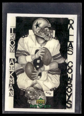 1999 UPPER DECK MVP DRAW YOUR OWN CARD TROY AIKMAN DALLAS COWBOYS #W22 - Image 1 of 2