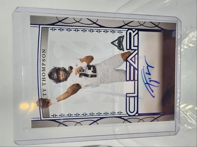 2022 Leaf Trinity Clear Autographs Ty Thompson Auto Oregon Ducks #CA-TT1 - Image 1 of 2