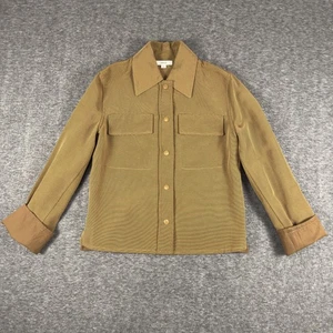 Vince Jacket Womens Small Brown Tan Shirt Jacket Overshirt Cotton V939412B06 - Picture 1 of 11