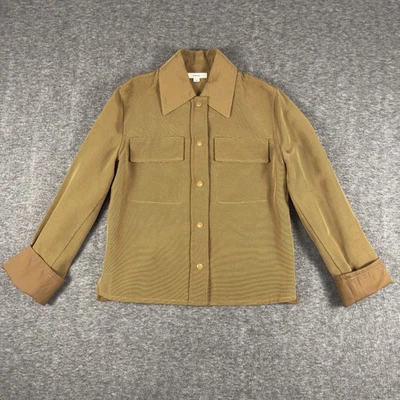 Vince Chaqueta Mujer Pequeña Marrón Tostado Camisa Chaqueta Sobrecamisa Algodón V939412B06 Foto 1 de 4