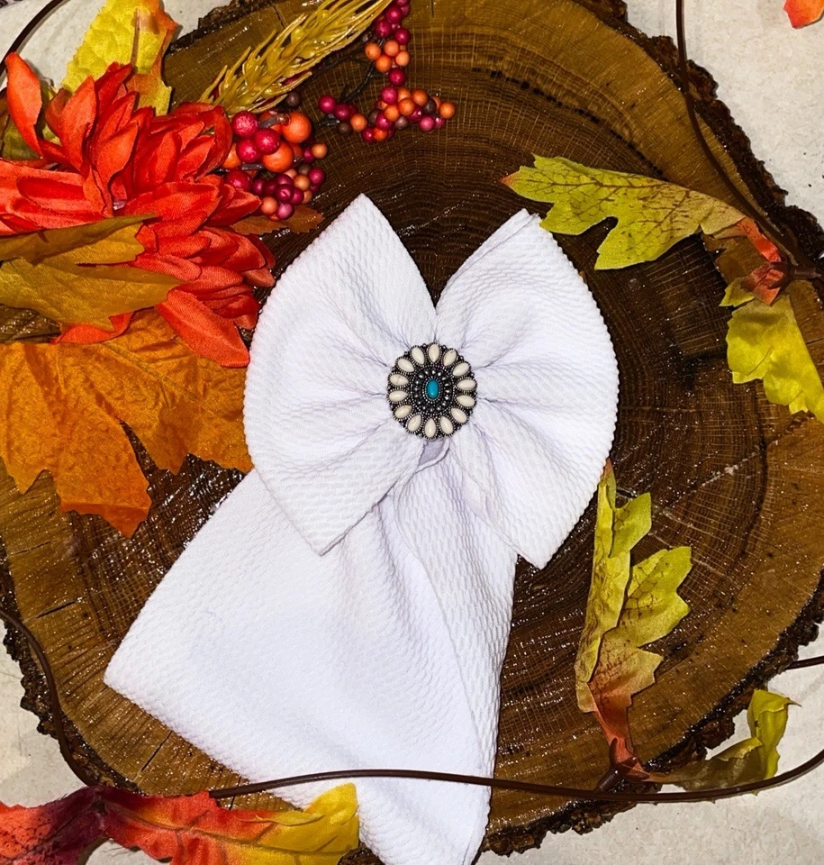 White Western Headwrap Bow - Image 1 of 1