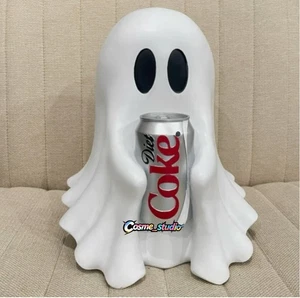 New COLA Ghost Figurine Holding Diet Coke Can Halloween No Drinks Available - Picture 1 of 5