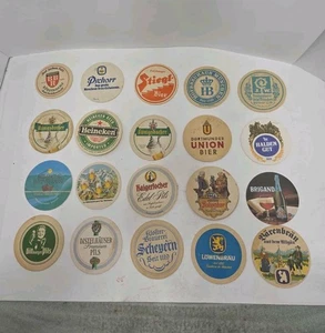 Vintage Cardboard Bar / Restaurant Coasters Assorted All Different - Lot of 20 - Picture 1 of 6