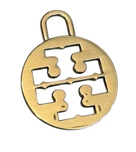 Authentic Tory Burch Replacement Gold Tone Small Metal Logo New - Picture 1 of 13