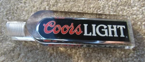 Coors Light Beer Original Tap Handle Bar Pub EXC Cond 2 Side 4-5/8 Small Acrylic - Picture 1 of 4