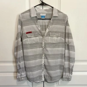 Columbia PFG Georgia Bulldogs Button Up Long Roll Sleeve Shirt Blouse Women’s S - Picture 1 of 10
