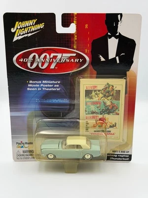 Johnny Lightning 007 James Bond 1965 Ford Mustang Ragtop, Blue, 1:64, NIB - Image 1 of 4