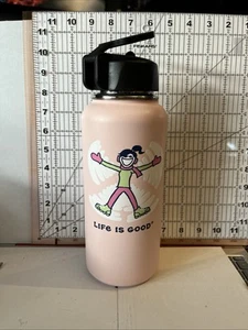 LIFE IS GOOD 32 Unzen BREITE EDELSTAHL-WASSERFLASCHE - JACKIE..."SCHNEEENGEL" - Bild 1 von 4