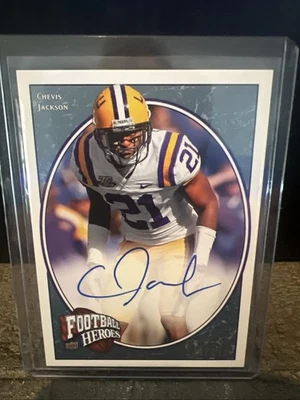 CHEVIS JACKSON 2008 Upper Deck Rookie Heroes Auto Blue /250 #120 TIGERS FALCONS - Image 1 of 2