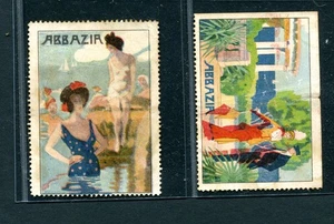 ITALIA CROAZIA due erinofii ABBAZIA senza gomma - Imagen 1 de 2