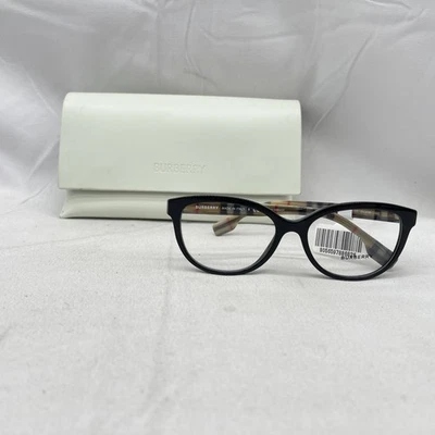 Burberry Womens Esme Full Rim Colorblock Eyeglasses BE2357 Black/Check - Image 1 of 4