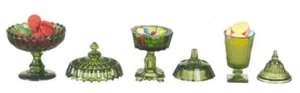 Dolls House Green Sweet Bowls Candy Dishes Chrysnbon Miniature Dining Accessory - Picture 1 of 8