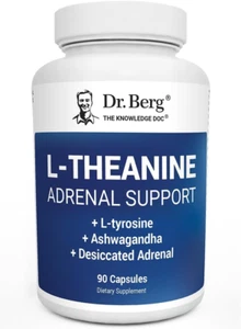 Dr. Berg L-Theanine 200Mg - Includes Zinc, Copper, L-Tyrosine, & Ashwagandha – L - Picture 1 of 12