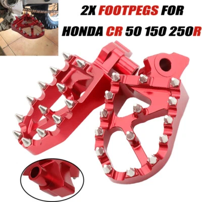 Pedal reposapiés CNC para bicicleta Honda CR50 1995-2001 CR125R CR250R 95-99 Foto 1 de 4