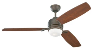 Monte Carlo Muirfield 52 inch Roman Bronze w Bavarian Walnut Blades Ceiling Fan - Picture 1 of 1