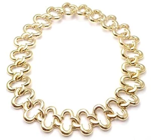 Authentic Van Cleef & Arpels 18k Yellow Gold Large Alhambra Choker Necklace 1998 - Picture 1 of 9