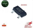 AO3401  5.7A 30V SOT-23 P-Channel MOSFET SMD transistor. 1-100 Pcs.
