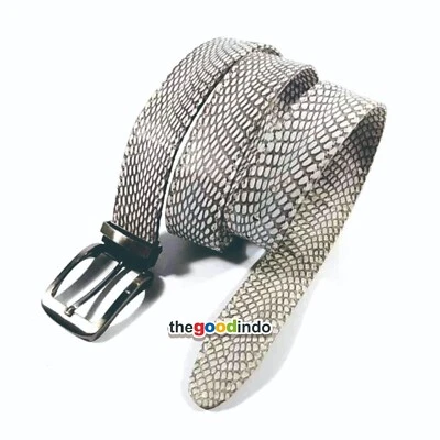 Cinturón de cuero genuino natural Cobra piel de serpiente 47 pulgadas para hombre Foto 1 de 4