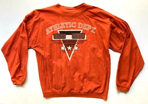 Vtg 90s Panama Jack LS Pullover Mens XL Orange Large Back Athletic Dept Graphic - Picture 1 of 7