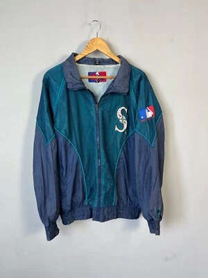 Chaqueta Pro Player Mariners Hombre Azul Marino Vintage Años 90 Nylon Cremallera Completa Talla M Foto 1 de 4