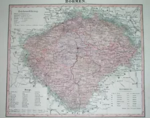 1850 RARE ORIGINAL MAP BOHEMIA CZECH PRAGUE PRAHA LIBEREC USTI PLZEN HRADEC  - Picture 1 of 7