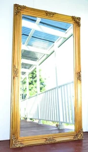 2 Metre Gold Wall Mirror & Frame, Antique, Chic, 205cm x 115cm - Picture 1 of 4