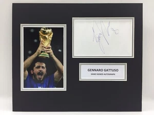 SELTENE Gennaro Gattuso Italien 2002 WM signierte Fotoanzeige + Zertifikat - Bild 1 von 3