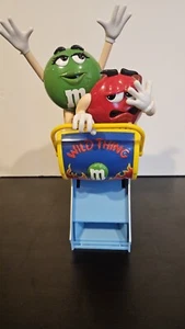 M & M Candy Dispenser Green and Red M&Ms WILD THING ROLLER COASTER Vintage - Picture 1 of 6