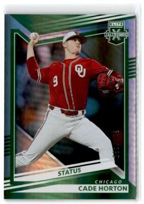 2022 ELITE EXTRA EDITION STATUS GREEN CADE HORTON 251/499 CHICAGO CUBS #7 - Image 1 of 2