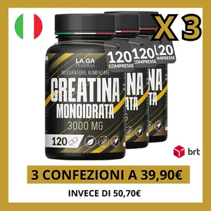 Creatina Monoidrato PROMO 3 PZ, 120 Compresse da 3000mg di Creatina Pura, ITALY3 - Foto 1 di 7