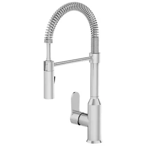 Grifo de cocina moderno tipo resorte LK18B níquel cepillado - Imagen 1 de 1