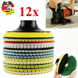12x Diamant Polierscheiben Für Granit Set Schleifpad Steinschleifer Polierpad - Bild 1 von 13