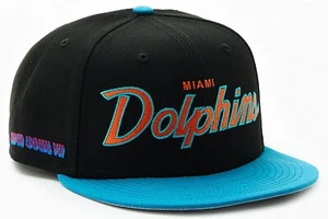 MIAMI DOLPHINS HAT SNAPBACK TWO TONE MVP NFL FOOTBALL AUTHENTIC TEAM CAP NEW - Picture 1 of 3