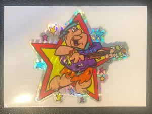 Fred Flintstone Music Cartoon Collector Hologram Sticker Card - Bild 1 von 2