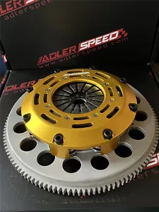 Racing Clutch Twin Disc Kit +Flywheel For Nissan Skyline RB20DET RB25DET 5 SPEED - Foto 1 di 9