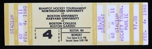 1980 Beanpot Hockey Tournament Full Ticket (Northeastern University Won) - Bild 1 von 1