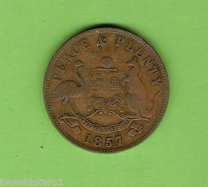 #D176. 1857 HANKS & LLOYD AUSTRALIAN PENNY TOKEN, SYDNEY, NSW - Picture 1 of 2