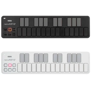 Korg nanoKEY2 USB MIDI kontroler klawiatury czarno-biały wąski 25 klawiszy oryginalny - Zdjęcie 1 z 6