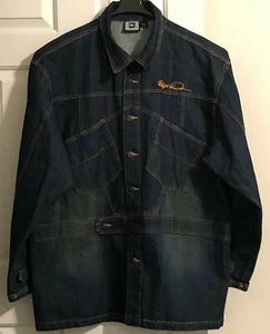 VINTAGE DON Herren Jeansjacke Mantel blau DENIM Größe 2XL bestickt  - Bild 1 von 12