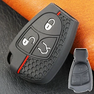 For Mercedes Benz CLS SLK B C S Silicone Remote Key Case Cover Holder 3 Button - Picture 1 of 7