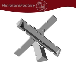 LaoYao 1/87 HO Iron Style Cheval De Roadblock Knife Rest 3pcs Railroads Scenery - Picture 1 of 2