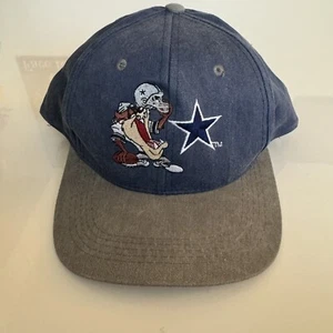 Vintage 90s Taz Dallas Cowboys YOUTH Hat Cap Snapback NFL Football Looney Tunes - Picture 1 of 12