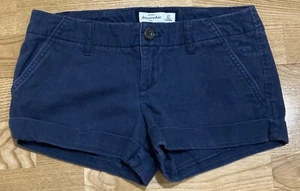 Girl's Abercrombie Navy Chino Shorts Size 12 GUC - Picture 1 of 2