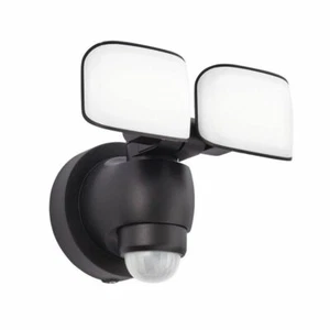 SAXBY SENTINEL Exterior Negro Doble 10W Cabezales LED PIR Luz de Seguridad IP44 1480LM - Imagen 1 de 4